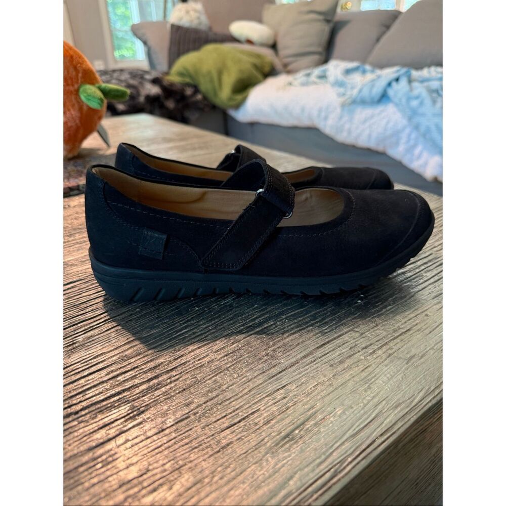 Hartjes Black Suede Mary Janes sz 9 EUC